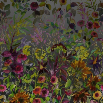 Papeles pintados panorámico Indian Sunflower Graphite