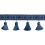 Frange meches Oc&eacute;anie 60 mm Houl&egrave;s Bleu 33140-9600