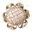 8 Miroirs Scarlett Houl&egrave;s Beige doré 36322-9810