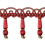 Frange quilles Scarlett 85 mm Houl&egrave;s Rouge 33092-9500