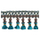 Frange meches Palladio 75 mm Houl&egrave;s Turquoise 33137-9660
