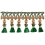 Frange meches Palladio 75 mm Houl&egrave;s Vert 33137-9700