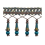 Frange quilles Palladio 14 cm Houl&egrave;s Turquoise 33135-9660