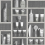 Papel pintado Cocktails Fornasetti Cole and Son Soot/Snow 114/23045