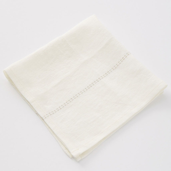 Juego de 6 Servilleta de table Rythmo blanco