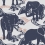 Papel pintado El&eacute;phant Maison Martin Morel Bleu elephant-bleu