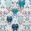 Papel pintado Cap d'Ail Leli&egrave;vre Paris Bleu 6470-03