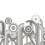 Papeles pintados panor&aacute;mico Caligrama Tres Tintas Barcelona Black/White M3401-1