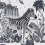 Papel pintado Lost World Emma J. Shipley by Clarke and Clarke Blue W0117/01