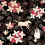 Papel pintado Neo-flowery Coordonn&eacute; Black 8800047