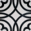 Baldosa hidr&aacute;ulica Vitrail Carodeco Noir/blanc SH060-9-20x20x1,6