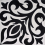 Baldosa hidr&aacute;ulica Arabesque Fleuri Carodeco Noir/blanc SH123-3-20x20x1,6