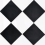Baldosa hidr&aacute;ulica Damier Carodeco Black/White 370-1-20x20x1,6