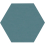Baldosa hidr&aacute;ulica Uni Hexagone Carodeco Carodeco Bleu hexagone-4001-20x17,4