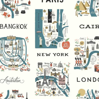 Papel pintado adhésif City Maps