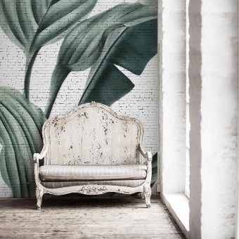 Papeles pintados panorámico Tropical Grunge Brick Wall