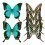 Papeles pintados panor&aacute;mico Butterflies Mix 4 Curious Collections Bleu Turquoise CC-butterflies-mix-4