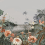 Papeles pintados panor&aacute;mico Floating Gardens York Wallcoverings Grey MU0263M