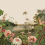 Papeles pintados panor&aacute;mico Floating Gardens York Wallcoverings Taupe MU0262M