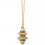 Gland de clef Onyx M&eacute;tal Houl&egrave;s Or 35085-9123