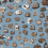 Papeles pintados panor&aacute;mico Crystals Bien Fait Bluebrown B00090