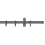 Tringle Bastide kit pose mur avec anneaux Houl&egrave;s Gris acier T0105-62