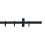 Tringle Bastide kit pose mur avec anneaux Houl&egrave;s Noir T0098-65