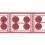 Ribetes brod&eacute; Calla 75 mm Houl&egrave;s Rouge 32202-9400