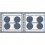 Ribetes brod&eacute; Calla 75 mm Houl&egrave;s Bleu 32202-9600