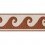 Ribetes jacquard Olympia 73 mm Houl&egrave;s Teracotta 32203-9300