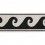 Ribetes jacquard Olympia 73 mm Houl&egrave;s Noir 32203-9900