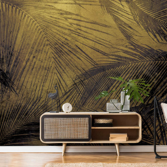 Papeles pintados panorámico Palms Metallics
