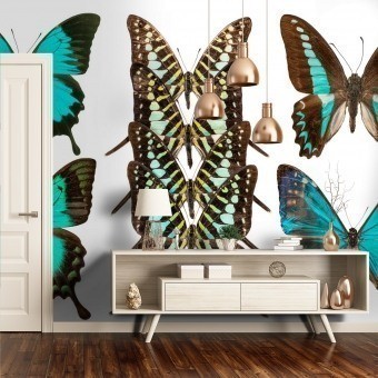 Papeles pintados panorámico Butterflies Mix 4