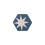 Baldosa hidr&aacute;ulica Hex Star Popham design Large - Indigo, Milk H1-003-P46P02