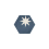 Baldosa hidr&aacute;ulica Hex Star Popham design Medium - Indigo, Milk H1-004-P46P02