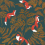 Papel pintado Kitsun&eacute; Little Cabari Rouille LC-PP-09-50-KIT-ROU