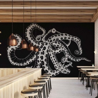 Papeles pintados panorámico Octopus X-Ray