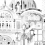 Papeles pintados panor&aacute;mico Venezia Code Black White B9701 intissé