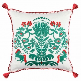 Cojín Horse Parade Embroidered linoen