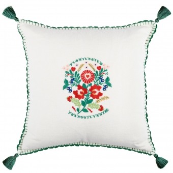 Cojín Transylvanian Florilegium Embroidered linoen