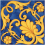 Baldosa Ieranto Francesco De Maio Arancio, Blu, Giallo Ieranto_20x20