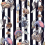 Papel pintado panor&aacute;mico Hackney Empire House of Hackney Midnight/Stripe 1-WA-HAC-DI-MID-STR