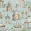 Papel pintado Follies Mulberry Aqua FG093.R104