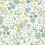 Papel pintado Strawberry Fields Rifle Paper Co. blue-gilver RP7357
