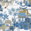 Papel pintado Mystic Garden Thibaut Blue and white T20821