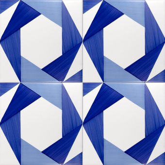 Baldosa Bauhaus Blu Tipo 10
