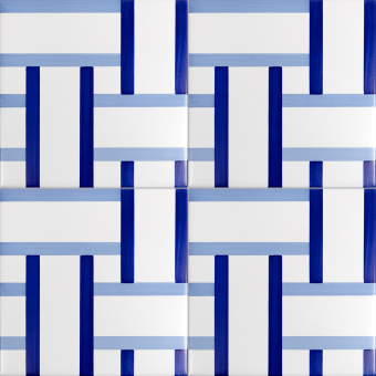 Baldosa Bauhaus Blu Tipo 12