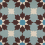 Baldosa hidr&aacute;ulica Safi Roz De Tegel Ivory, Dark Chocolate, Celeste Blue Safi-roz1-ocean-blue-20x20-1.6