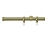 Tringle Bouchon 25 kit pose mur avec anneaux Houl&egrave;s Laiton Mat T5015-24