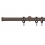 Tringle Bouchon 25 kit pose mur avec anneaux Houl&egrave;s Or Rose Brossé T5015-30